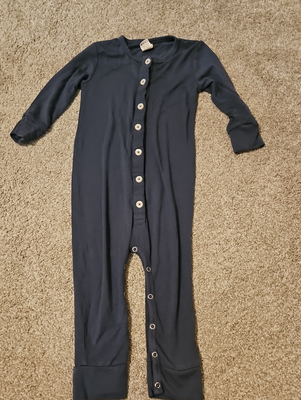Kate Quinn 18-24M Modal Long Sleeve Romper Navy Blue NWOT